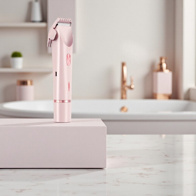 2 in 1 Trimmer mit doppelt abnehmbarem Kopf für Nass und Trockenanwendung