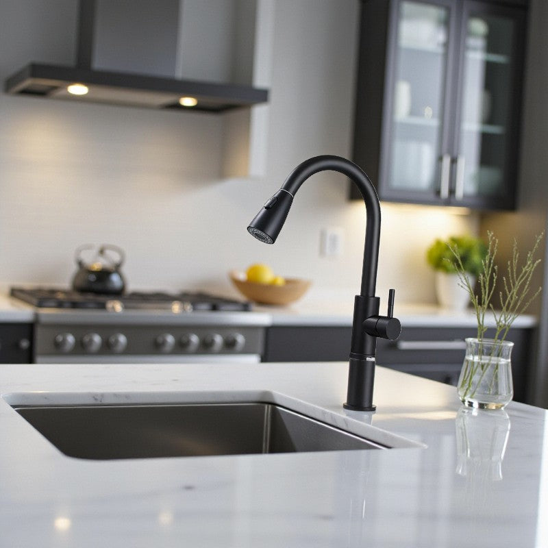 Einhebel Küchenarmatur mit ausziehbarem Auslauf für komfortable Nutzung