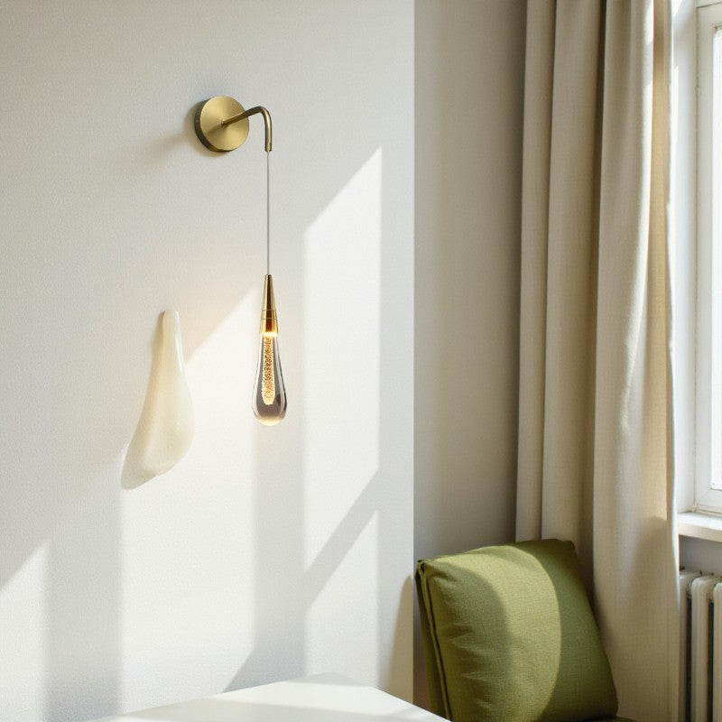 Elegante LED-Wandpendelleuchte mit regentropfeninspiriertem Design für dekorative Beleuchtung