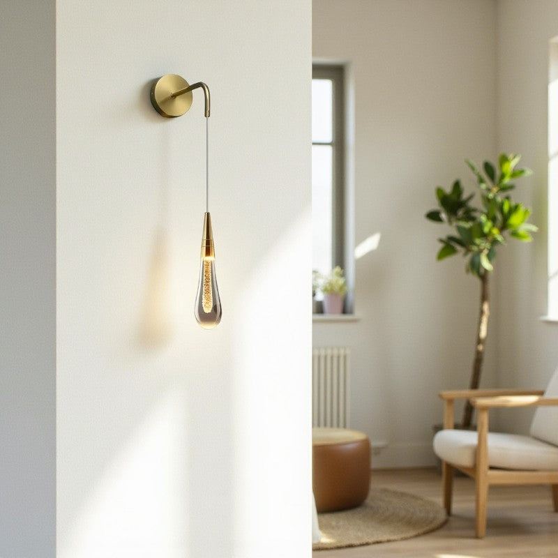 Elegante LED-Wandpendelleuchte mit regentropfeninspiriertem Design für dekorative Beleuchtung
