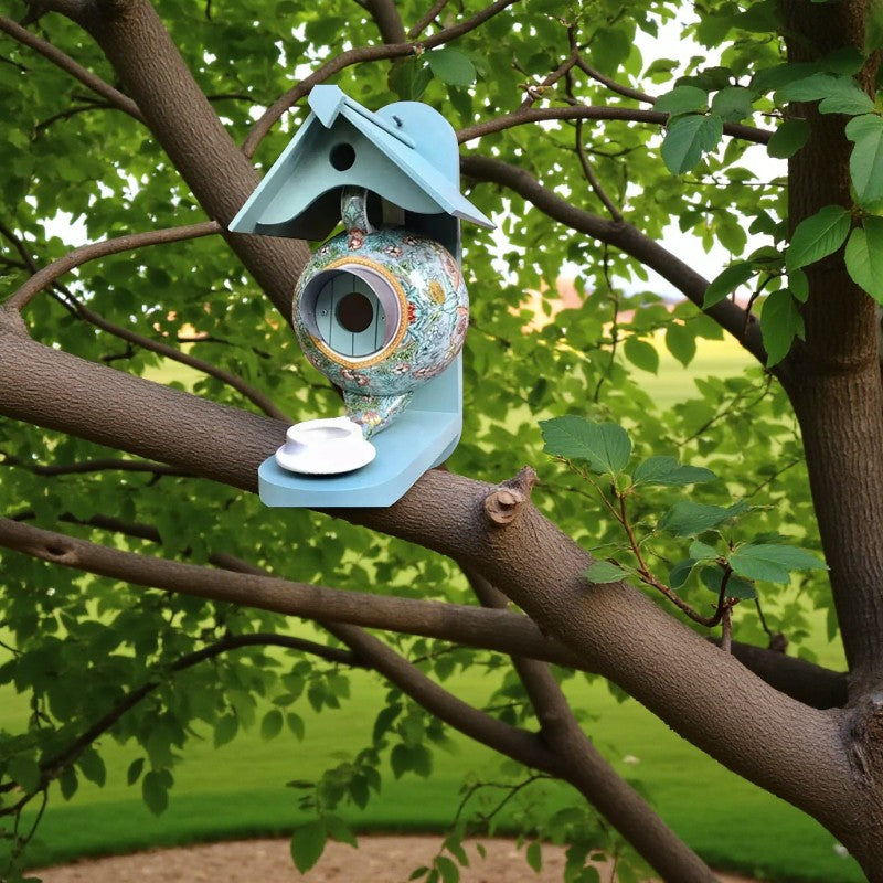 Dekoratives Vogelhaus für den Garten mit Elegantem Blumen-Design