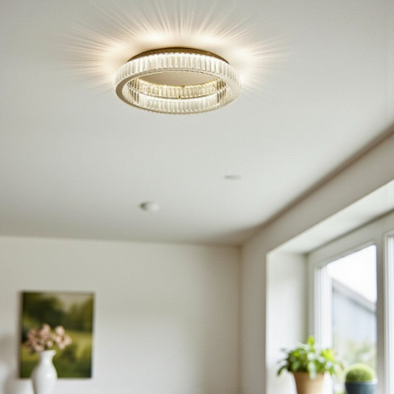 Zenita - Runde LED Deckenleuchte Kristall-Design