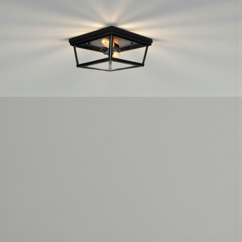 Retro Industrie Deckenlampe mit Edison Glühbirnen für Vintage Stil Beleuchtung