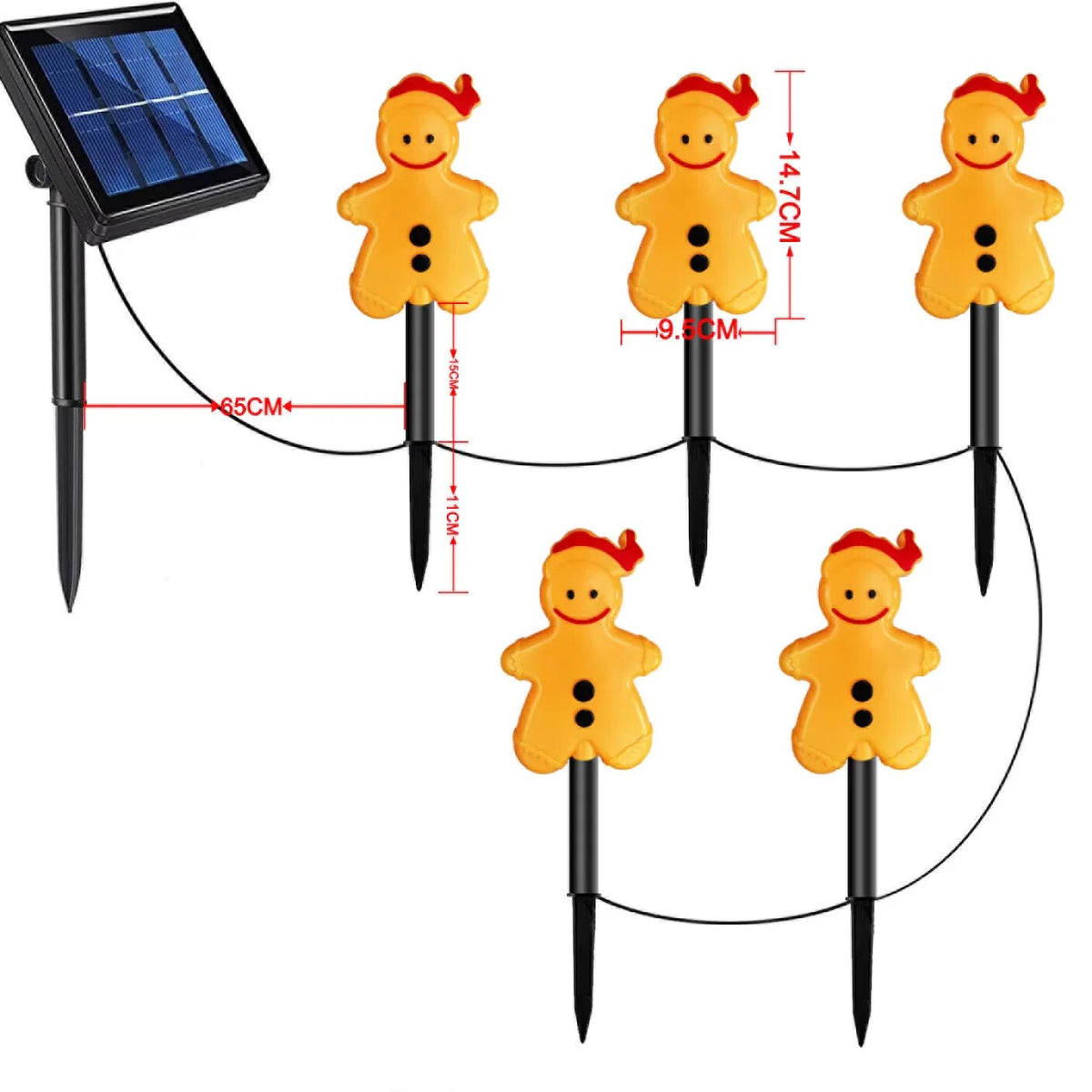 GingerBeam - LED Gartenstecker mit Lebkuchendesign