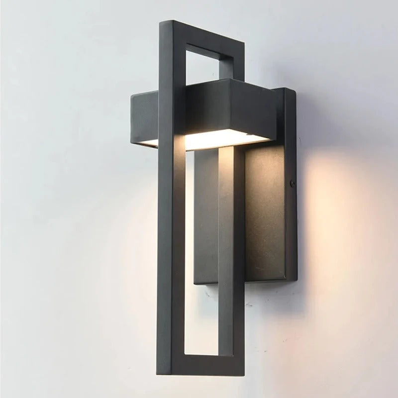 Vortia - Moderne Außenwandleuchte aus Aluminium und Acryl