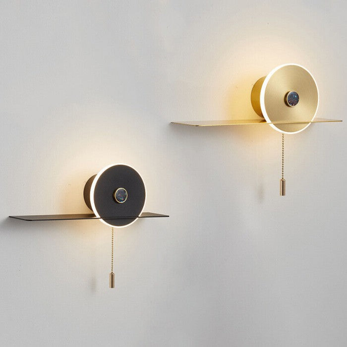 Moderne hängende Wandleuchte für das Schlafzimmer mit Reißverschluss