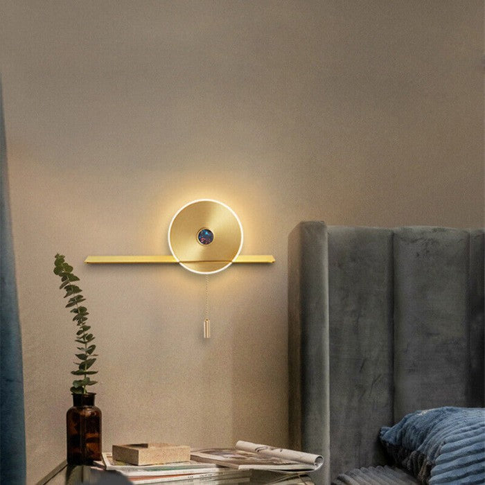 Moderne hängende Wandleuchte für das Schlafzimmer mit Reißverschluss