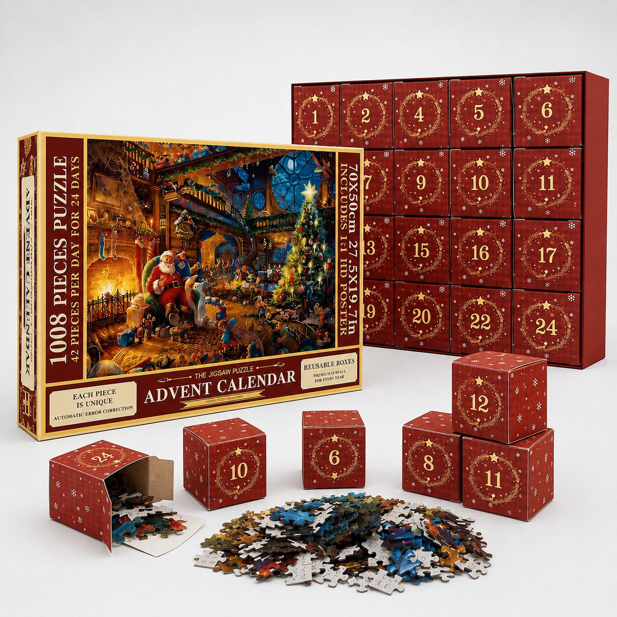 Puzzember - Puzzle-Adventskalender mit 1008 Teilen