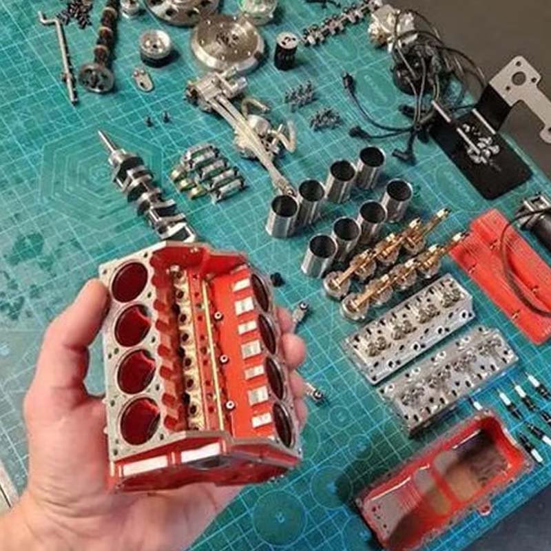 MotorVex - Mini V8 Benzinmotor-Modellbausatz mit CDI-Zündung