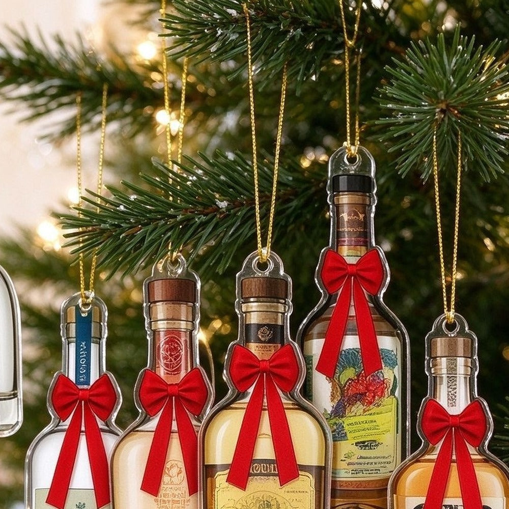 AgaveTrinket - Tequila-Flaschen Adventskalender mit 24 Acrylanhängern