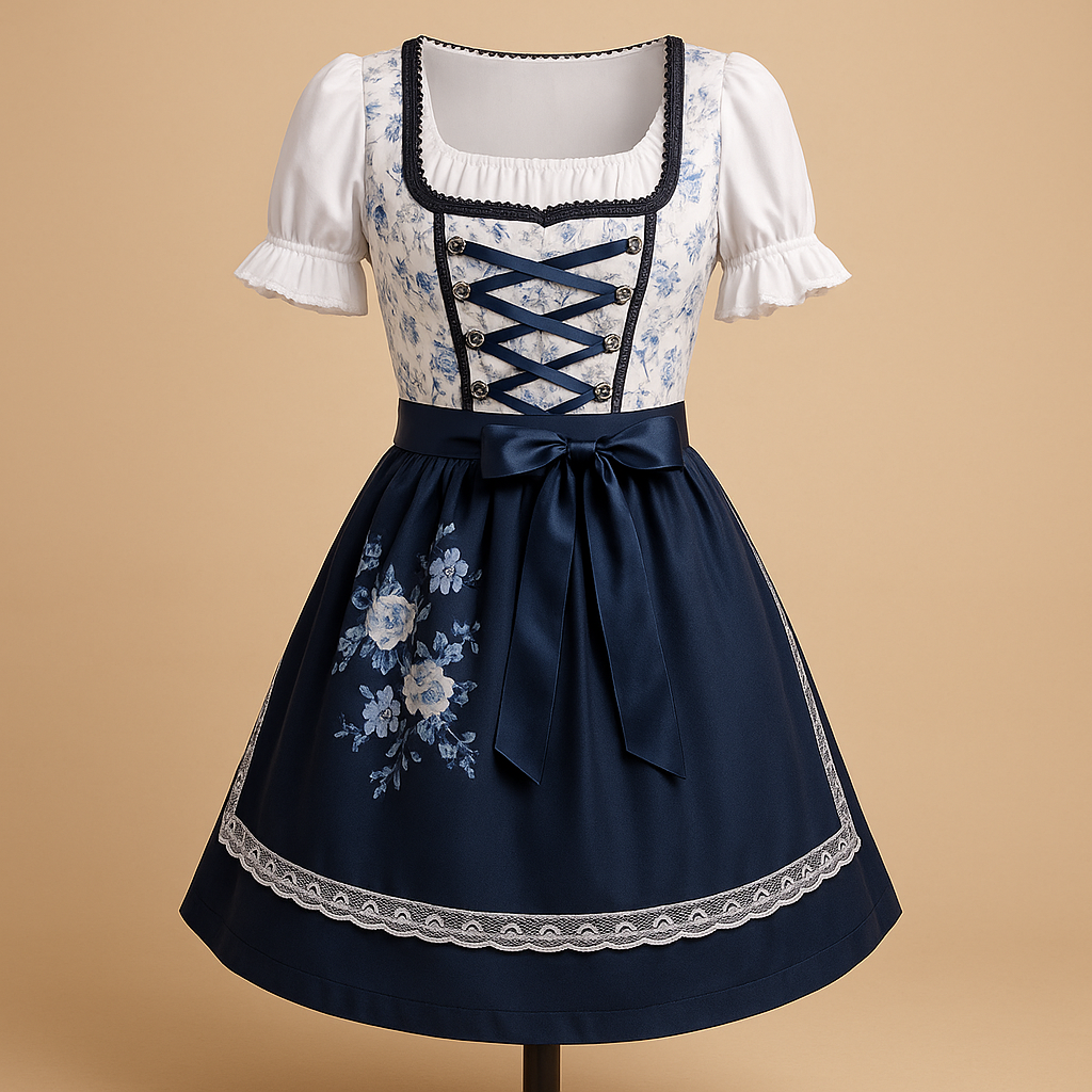 Traditionelle Oktoberfest-Jurk mit Blumenmuster für Damen