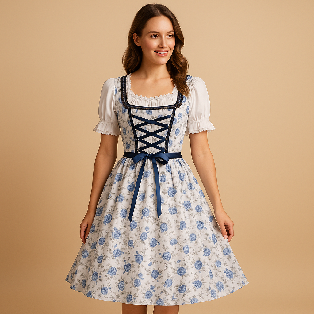 Traditionelle Oktoberfest-Jurk mit Blumenmuster für Damen