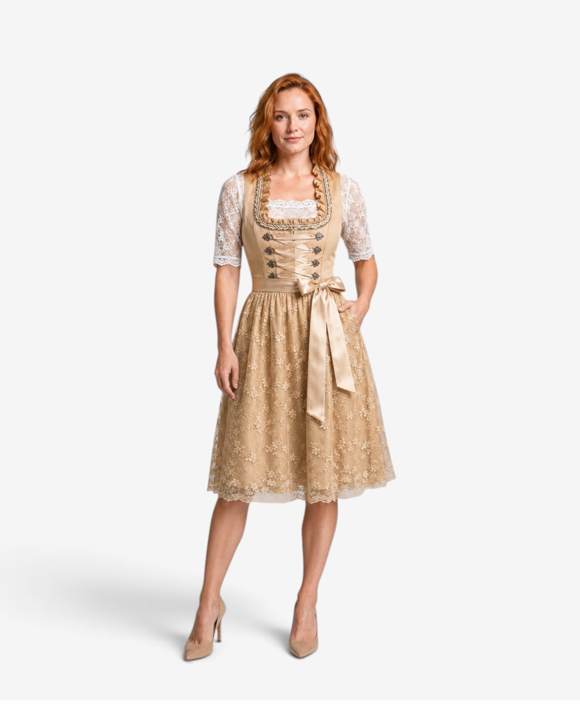 Traditionelles Dirndlkleid für Damen mit Schnürmieder