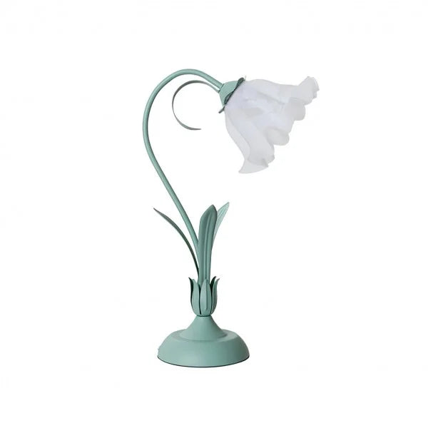 Quelix - Vintage-Tischleuchte mit Blumenmuster, verstellbar